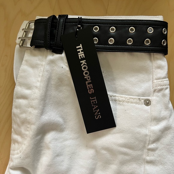The KOOPLES white denim shorts size M NWT - Picture 9 of 10